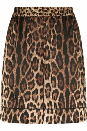 Dolce & Gabbana Leopard-print silk shorts