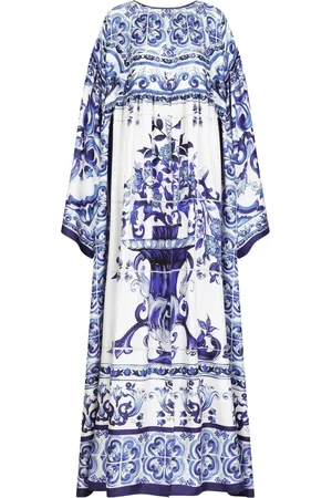 Dolce & Gabbana Majolica-print silk dress