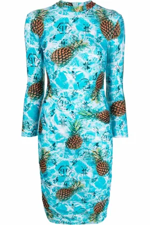 Philipp Plein Pineapple Skies short dress