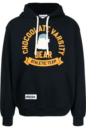 Chocoolate Graphic-print jersey-texture hoodie