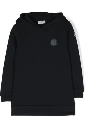 Moncler Long-line cotton hooded dress