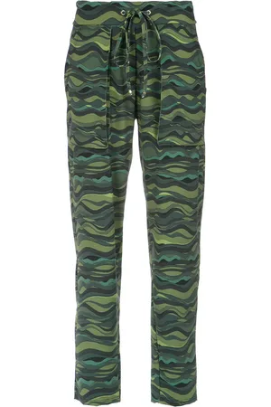 AMIR SLAMA Wave print drawstring pants