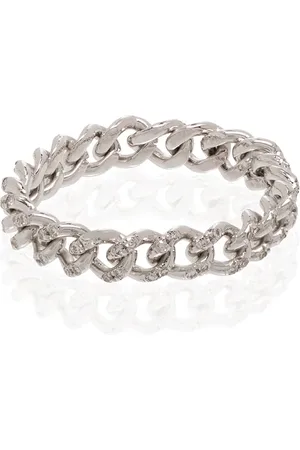 Shay 18kt gold diamond chain-link ring