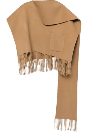 GOEN.J Fringed muffler poncho