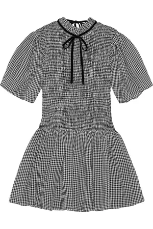 Ganni Checked mini dress