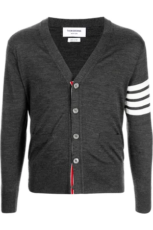 Thom Browne Intarsia-knit 4-Bar stripe cardigan