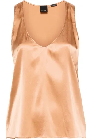 Pinko Marzemino silk-blend tank top