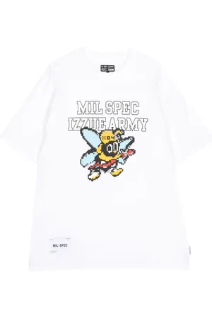 Izzue Pixelated-print cotton T-shirt