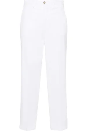 BRIGLIA Cotton tapered-leg trousers