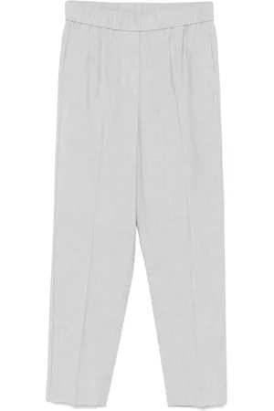 PESERICO SIGN Beaded-trim trousers