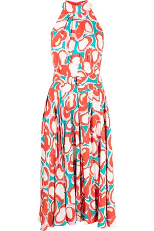 Diane von Furstenberg Nicola halter-neck printed dress