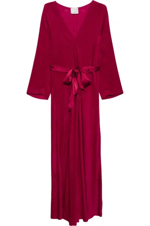 FORTE FORTE Sash velvet maxi dress