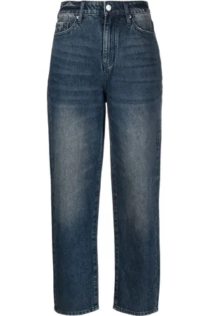 Armani Exchange Distressed-effect straight-leg jeans