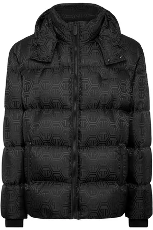 Philipp Plein Monogram-jacquard padded jacket