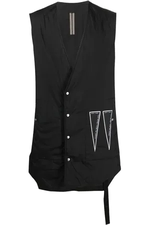 Rick Owens Logo-print sleeveless coat