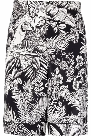 Palm Angels Parrot-print track shorts
