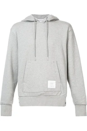 Thom Browne Stripe-detail cotton jersey hoodie