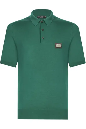 Dolce & Gabbana Logo-tag virgin-wool polo shirt