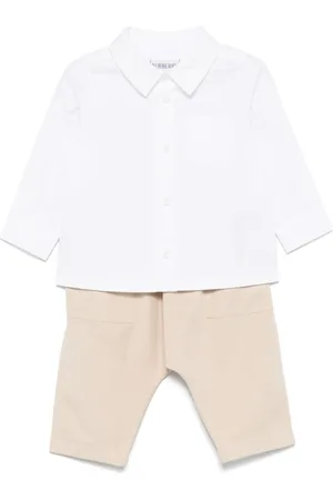 Burberry Logo-embroidered trousers set
