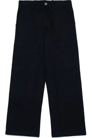 Marni Logo-patch straight-leg trousers