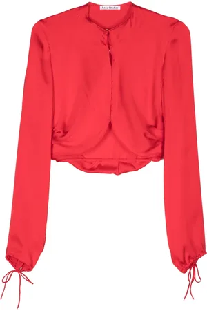Acne Studios Pleat-detailing silk blouse