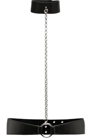 FLEUR DU MAL Chain-link leather harness