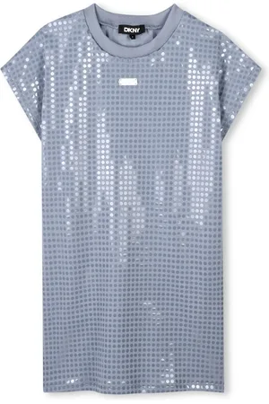 DKNY Sequin-embellished T-shirt dress