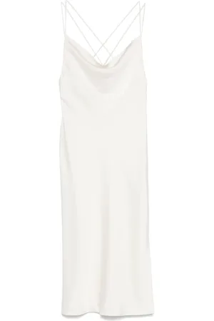 ROTATE Satin midi slip dress