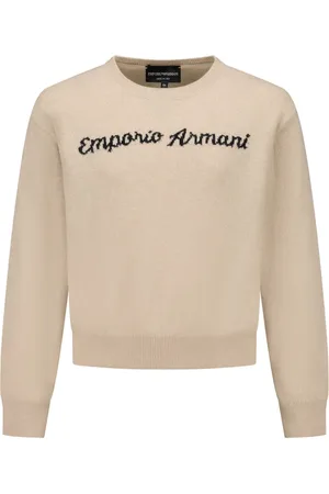 Emporio Armani Intarsia-knit logo jumper