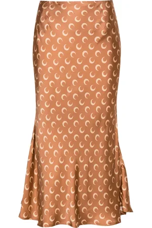 Marine Serre Crescent-Moon-print skirt