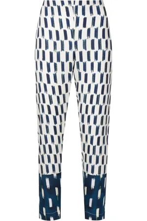 Lenny Niemeyer Abstract-print silk slim-fit trousers