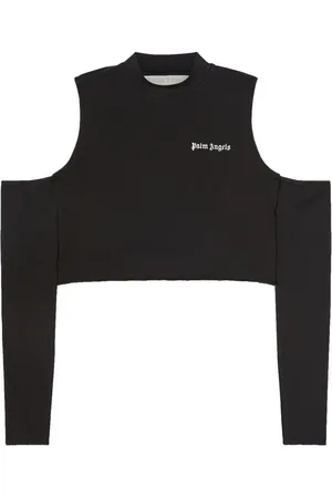Palm Angels Logo-print cut-out top