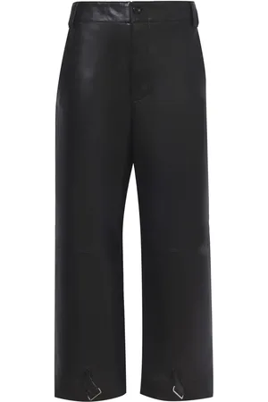 Proenza Schouler Leather cropped straight-leg trousers