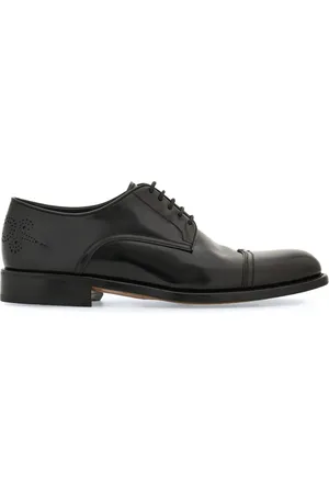Salvatore Ferragamo Perforated leather Derby shoes