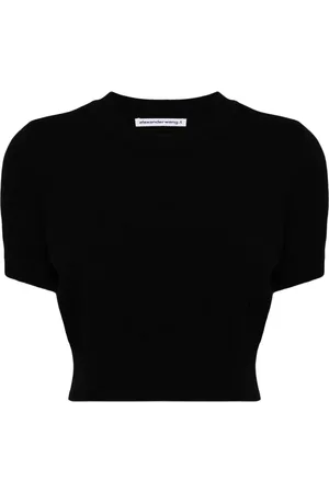 Alexander Wang Logo-embossed knitted top