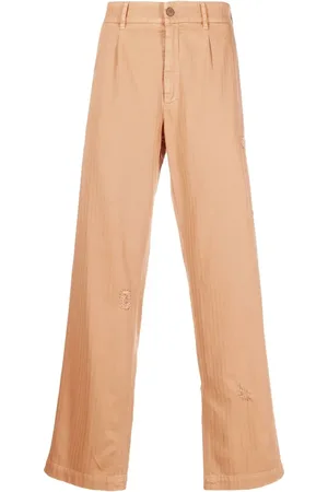 Palm Angels Ripped-detail straight-leg trousers
