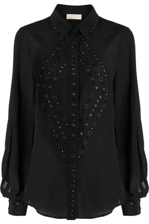 Elie saab Eyelet-embellished silk shirt