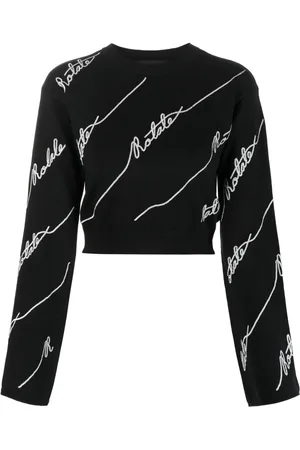 ROTATE Logo-embellished cropped jumper
