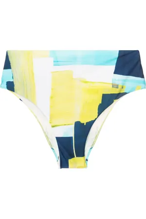 Lenny Niemeyer Abstract-pattern print high-waist bikini bottoms