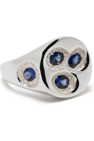 Bleue Burnham Chloroplast sapphire signet ring