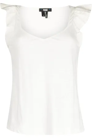 Paige Giulia ruffle sleeves linen blouse