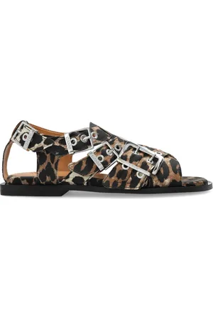 Ganni Leopard-print sandals