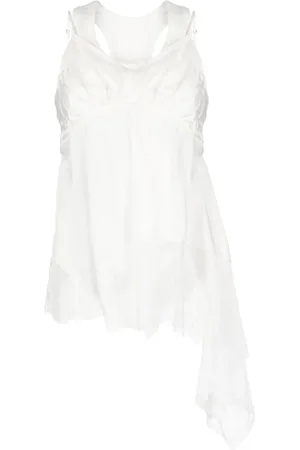 GOEN.J Lace-trimmed double-layer camisole
