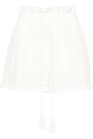 Twin-Set Broderie-anglaise paperbag shorts