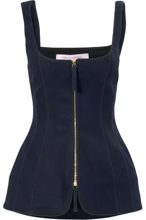 Carolina Herrera Denim zip-up top