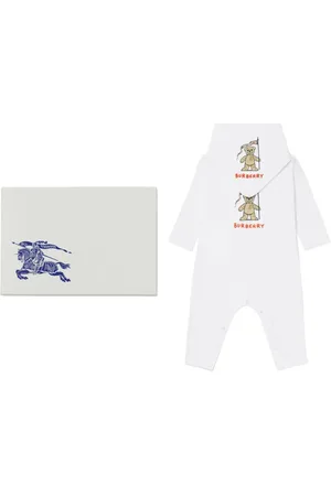 Burberry Thomas Bear Cotton two-piece babygrow set