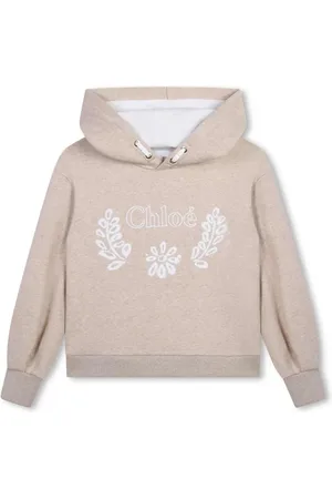 Chloé Embroidered-logo cotton hoodie
