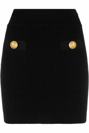 Balmain Decorative button mini skirt