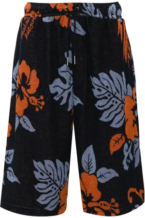 Maison Kitsuné Floral-print cotton shorts
