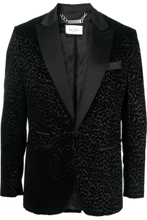Philipp Plein Lord Fit flocked velvet blazer